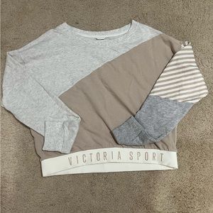 Victoria secret sport cropped color block pullover size large
